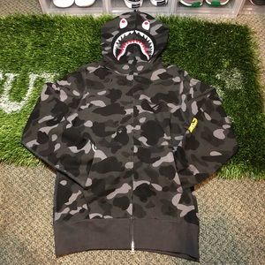 Bape Color Camo 2nd Shark Full Zip Hoodie PONR